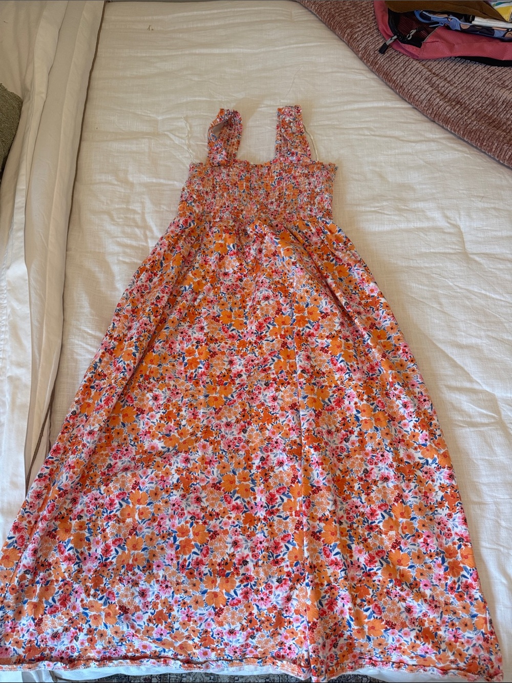 Floral Sundress with Smocked Bodice